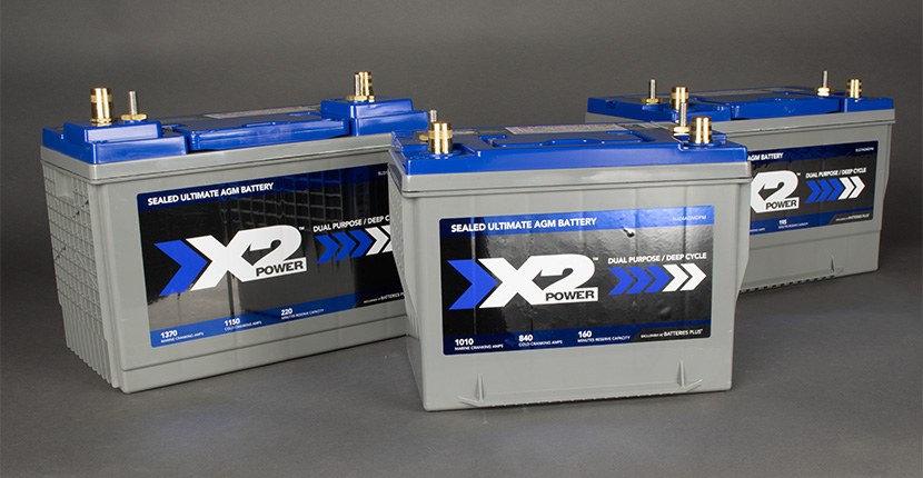 three X2Power AGM batteries