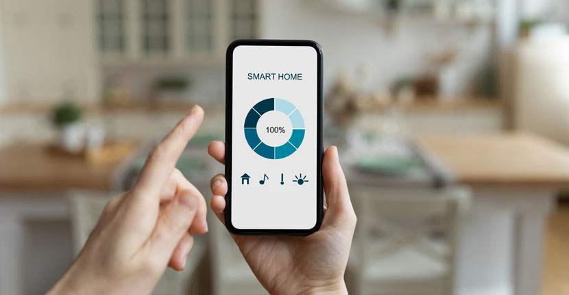 Using a phone to set up smart home devices