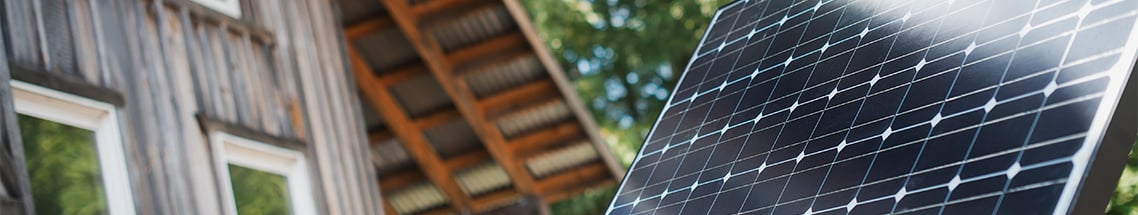 solar panel outside of a home