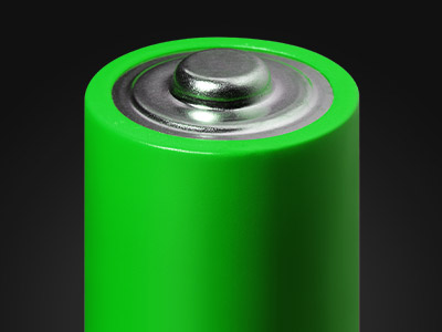 Top of an AA battery